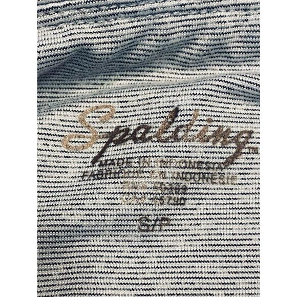 Spalding Womens Black White Striped Pull On High Waist Leggings Size Small - Picture 6 of 7